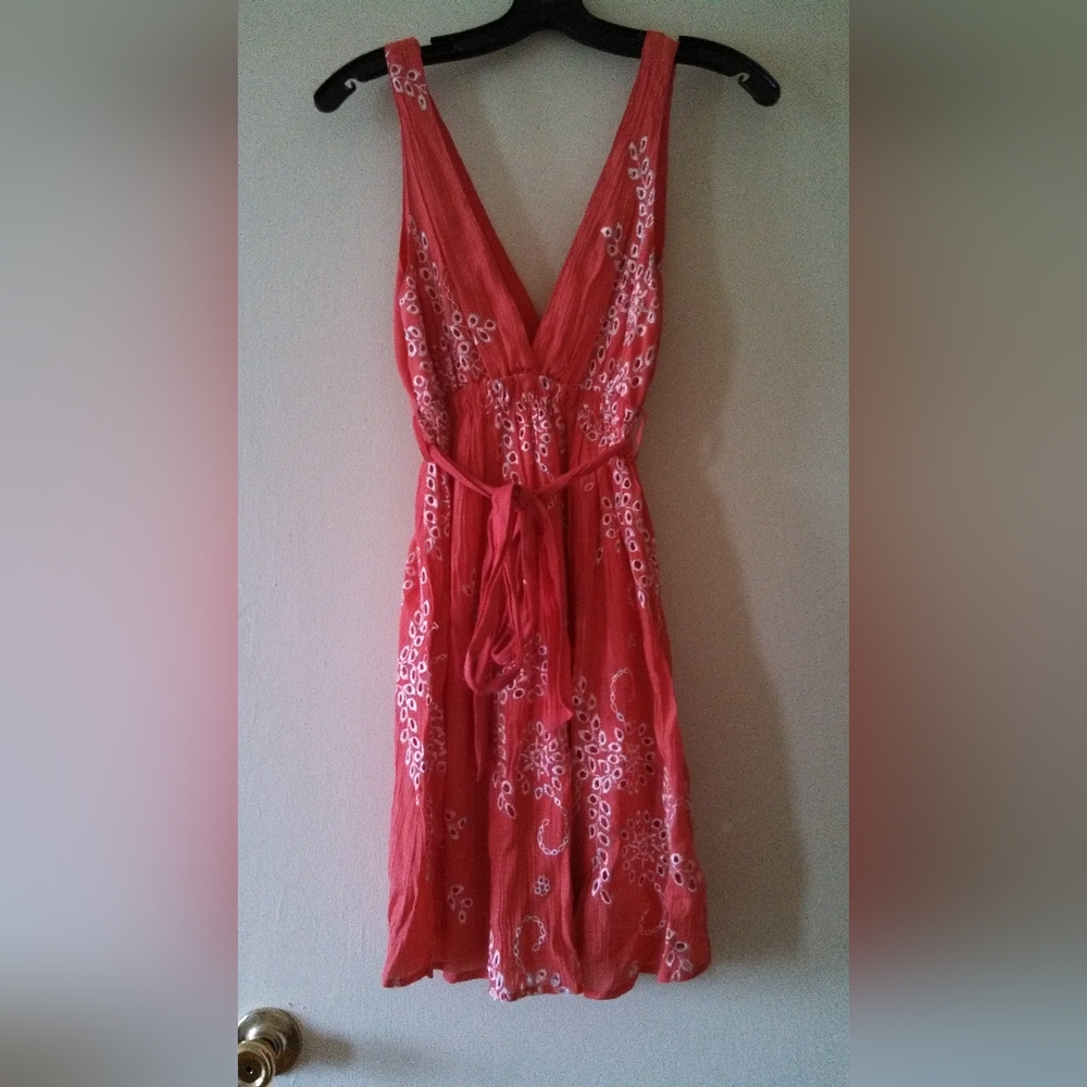 Y2K Bebe Salmon Spring Dress - Picture 2 of 4